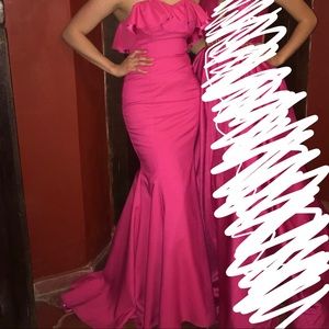 Pink long dress
